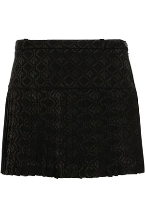 Marine Serre Moon Diamond-jacquard mini skirt