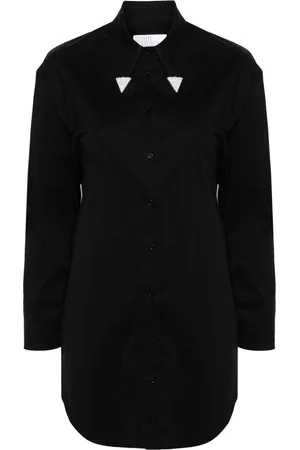 GIUSEPPE DI MORABITO Rhinestone-embellished poplin mini dress