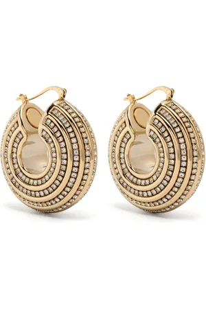 Patou Rhinestone-embellished chunky hoop earrings