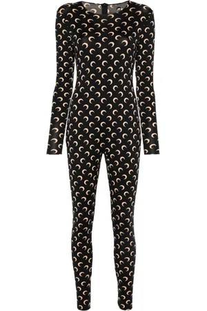 Marine Serre Moon-print jersey catsuit