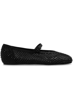 LE SILLA Gilda crystal-embellished ballerina shoes