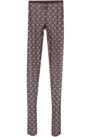 Marine Serre Crescent moon-print tights