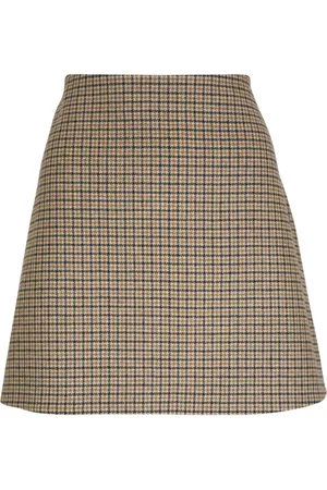 Moncler Check-pattern straight skirt