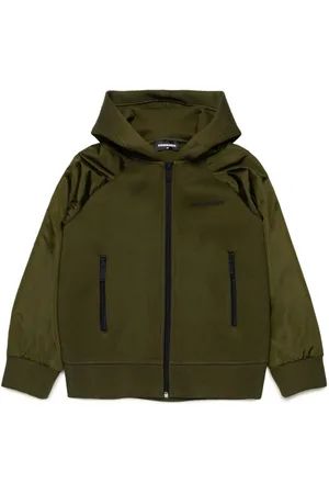 Dsquared2 Contrasting-sleeve fabric cotton jacket