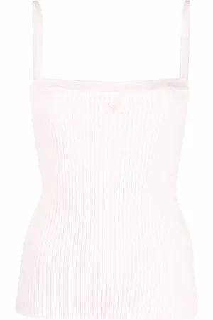 Courrèges Logo-embroidered tank top