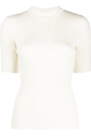 Courrèges Logo-embroidered ribbed sweater