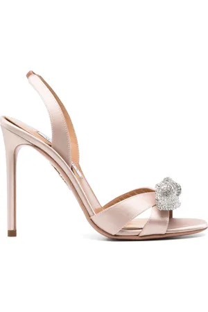 Aquazzura 105mm Very Bow Tie Crystal sandals