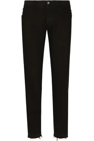 Dolce & Gabbana Distressed hem slim-fit jeans
