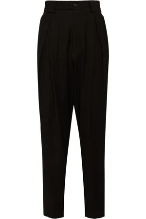 Giorgio Armani Single-pleat flannel trousers