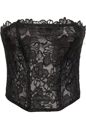 FLEUR DU MAL Whitney embroidered corset top