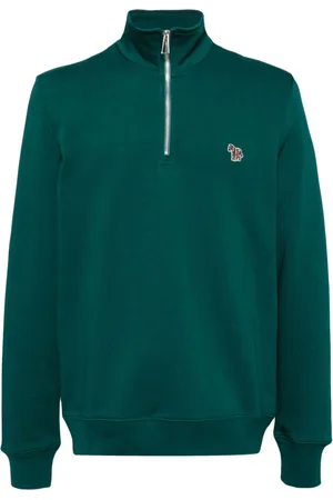 Paul Smith Zebra logo zip-neck sweatshirt