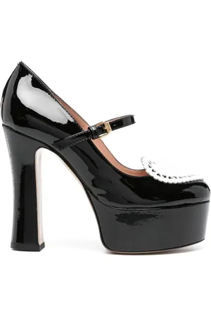 Moschino 125mm heart-patch pumps