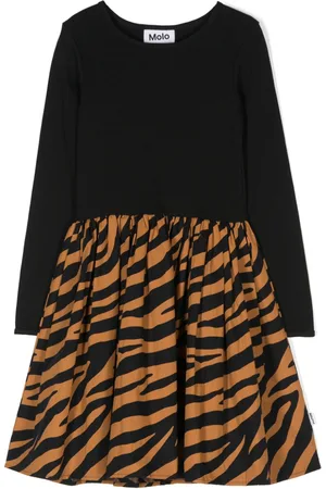 Molo Casie zebra-print flared dress