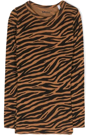 Molo Long-sleeve zebra-print T-shirt