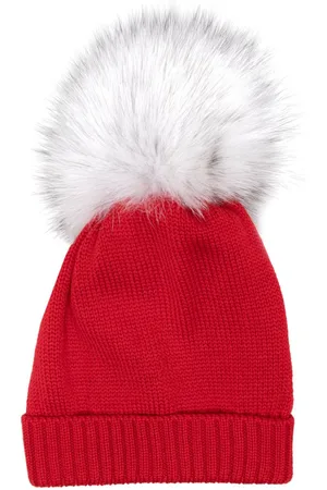COLORICHIARI Pompom-detail wool beanie