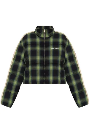 Palm Angels Check-pattern puffer jacket