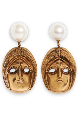 Etro Masks pearl earrings