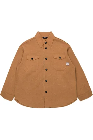 Nº21 Logo-patches wool-blend shirt