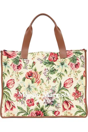 Maison Margiela Large floral-print tote bag