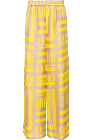 Fendi FF Labyrinth-print silk trousers
