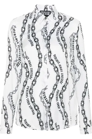 VERSACE Chain-link print shirt