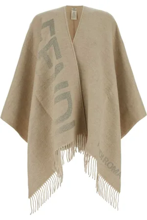 Fendi Fringed detailed poncho
