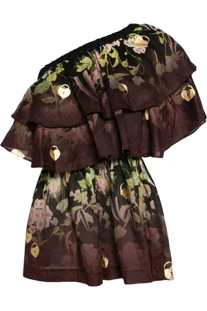 Cynthia Rowley Floral-print ruffled playsuit