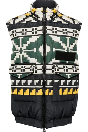 SACAI Knit-pattern quilted vest