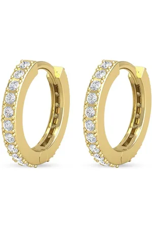 VEYNOU 14kt yellow diamond huggie earrings