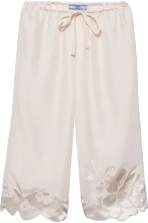 Prada Embroidered silk bermuda shorts