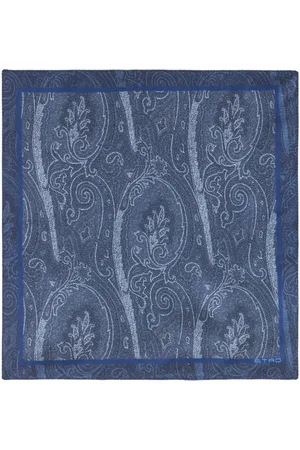 Etro Paisley-logo-print silk scarf
