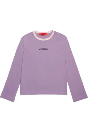 MAX&Co. Kids Logo-embossed long-sleeve T-shirt