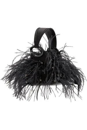 Oscar de la Renta Nano O Handle ostrich-feather bag