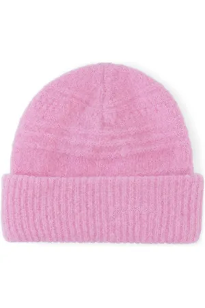 Ganni Logo-embroidered knitted beanie