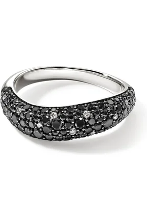 John Hardy Sterling Surf diamond ring