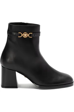 VERSACE Leather ankle boots