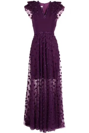 Saiid Kobeisy Polka dot beaded tulle dress