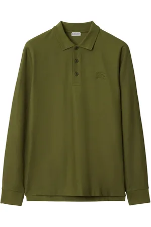 Burberry Long-sleeve cotton polo shirt