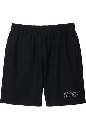 Burberry Flocked-logo cotton-blend shorts