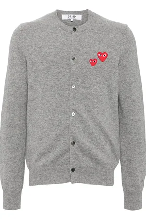 Comme des Garçons Heart-patch wool cardigan