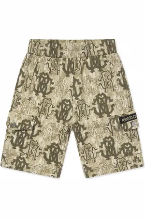 Roberto Cavalli 3D monogram-print cargo shorts