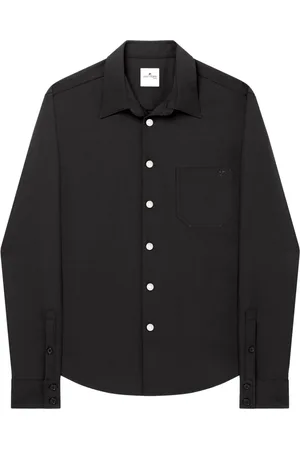 Courrèges Logo-appliqué twill oversized shirt