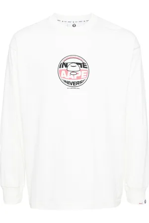 A Bathing Ape Logo-printed long-sleeved T-shirt