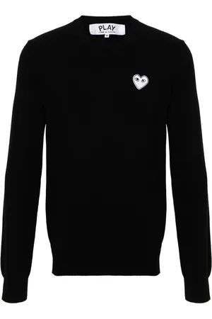Comme des Garçons Heart-patch wool jumper