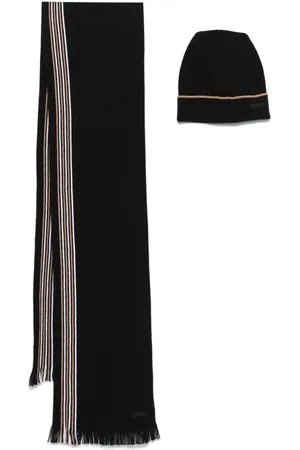 HUGO BOSS Logo-patch scarf set