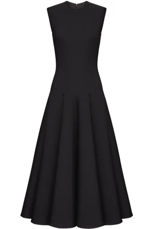 VALENTINO GARAVANI Pleated virgin wool dress