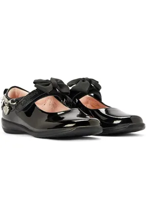 Lelli Kelly Chain-link detail patent leather school shoes