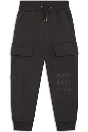 DKNY Logo-embroidered cotton track pants