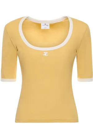 Courrèges Holistic contrast cotton T-shirt