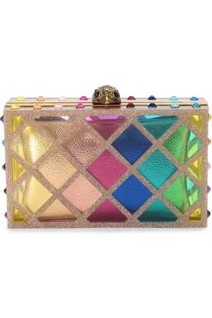 Kurt Geiger Crystal quilt box clutch